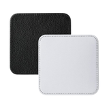 Square Leather Coaster - Black Base