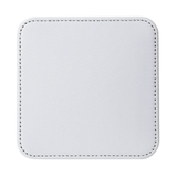 Square Leather Coaster - Black Base