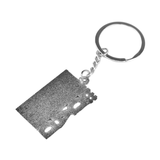 Number 1 (#1) Dad Metal Keyring - Silver