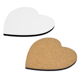 Heart MDF Coaster - Cork Base