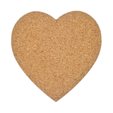 Heart MDF Coaster - Cork Base