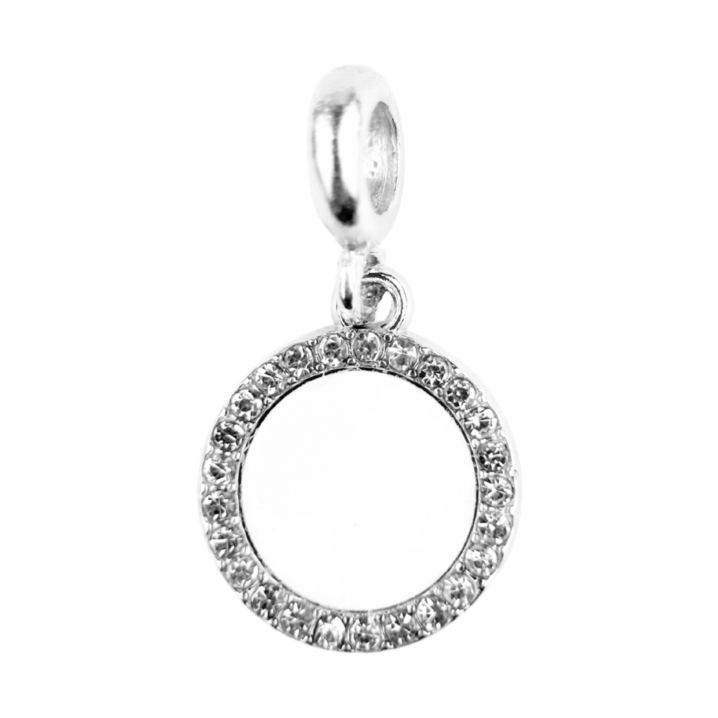 Dangling Circle Diamanté Pandora Style Charm
