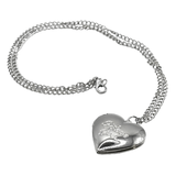 I Love You Necklace Locket Sublimation Blank - Silver