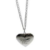 I Love You Necklace Locket Sublimation Blank - Silver