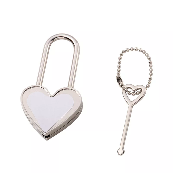 Heart Shaped Padlock - Silver Sublizon