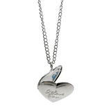 I Love You Necklace Locket Sublimation Blank - Silver