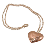 I Love You Necklace Locket Sublimation Blank - Rose Gold