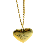 I Love You Necklace Locket Sublimation Blank - Gold