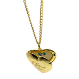 I Love You Necklace Locket Sublimation Blank - Gold