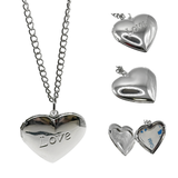Love Necklace Locket Sublimation Blank - Silver