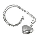 Love Necklace Locket Sublimation Blank - Silver