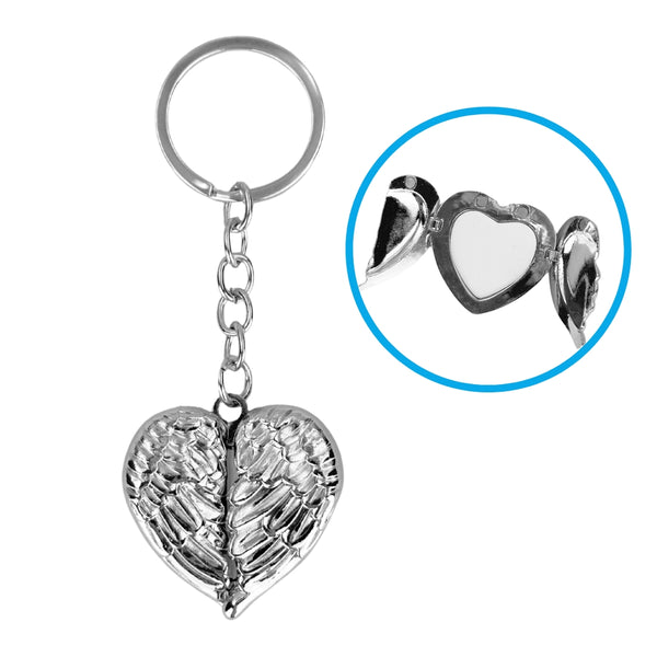 Angel Wings Metal Keyring