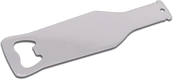 Bottle Shape Handheld Bottle Opener Double Sided Print - White