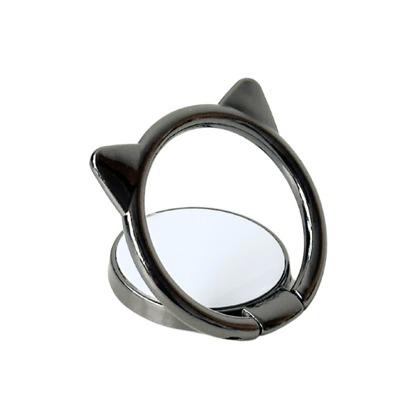 Cat Ears Metal Phone Grip – Black