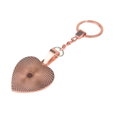 Diamanté Heart Keyring - Rose Gold