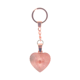 Diamanté Heart Keyring - Rose Gold