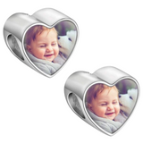 Pandora Style Heart Charm (Double Sided Print) Sublimation Blank