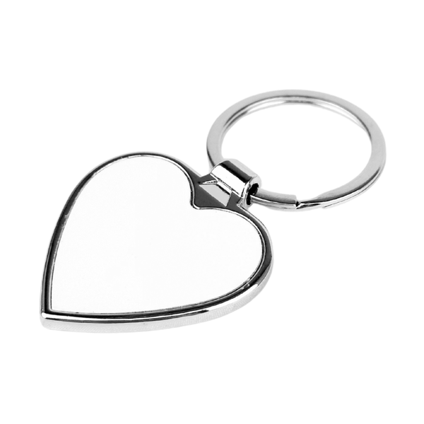 Heart Metal Keyring - Silver