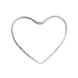 Heart Shape Metal Badge Lapel Pin - Silver