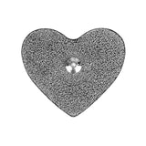 Heart Shape Metal Badge Lapel Pin - Silver