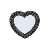 Black Diamanté Heart Shape Metal Phone Grip