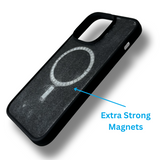 iPhone 14 Pro - MagSafe TPU Rubber Sublimation Phone Case - Black