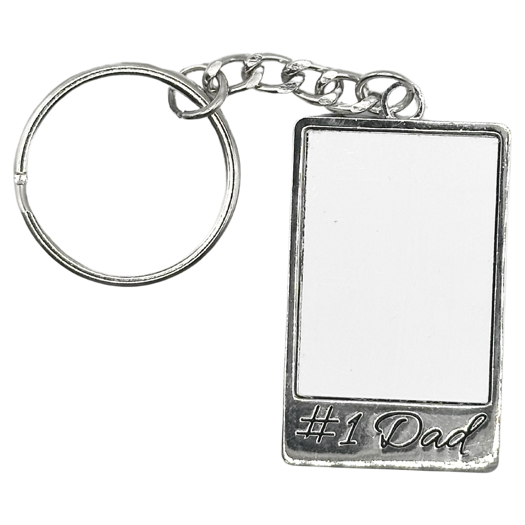 Number 1 (#1) Dad Rectangle Keyring