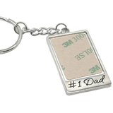 Number 1 (#1) Dad Rectangle Keyring