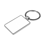 Rectangle Metal Keyring - Silver