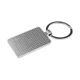 Rectangle Metal Keyring - Silver