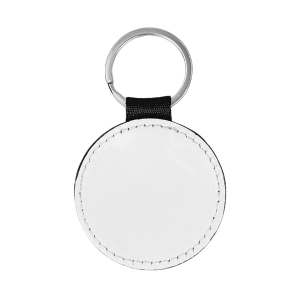 Circle Leather Keyring - Double Sided
