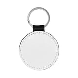 Circle Leather Keyring - Double Sided