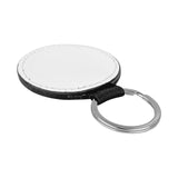 Circle Leather Keyring - Double Sided