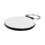 Circle Leather Keyring - Double Sided