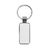 3D Football Rectangle Keyring - Silver