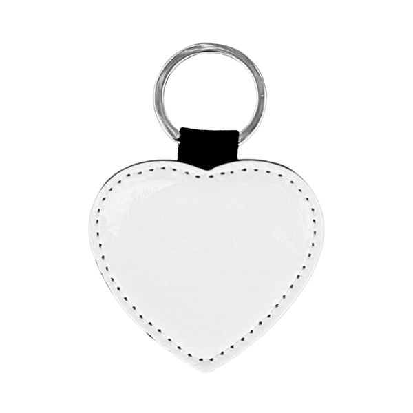 Heart Leather Keyring - Double Sided