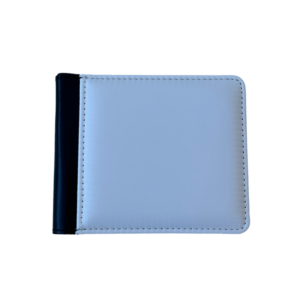 PU Leather Sublimation Mens Wallet - Black