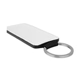Rectangle Double Sided Leather Keyring
