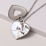 Love Heart Pendant Necklace - Silver Sublizon