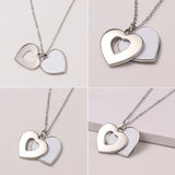Love Heart Pendant Necklace - Silver Sublizon
