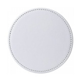 Circle Leather Coaster - Black Base
