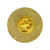Circle Metal Badge Lapel Pin - Gold