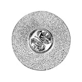 Circle Metal Badge Lapel Pin - Silver