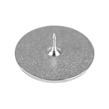 Circle Metal Badge Lapel Pin - Silver