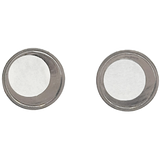 Circle Silver Cufflinks - Pair
