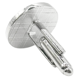 Circle Silver Cufflinks - Pair
