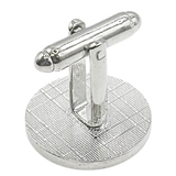 Circle Silver Cufflinks - Pair