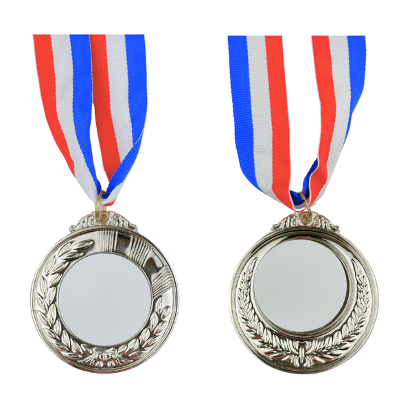 Double Sided Overhead Medal - Silver