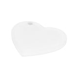 Heart Shape Acrylic White Keyring