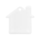 House Shape Acrylic White Keyring